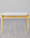 Global Views Roman Console Table In White