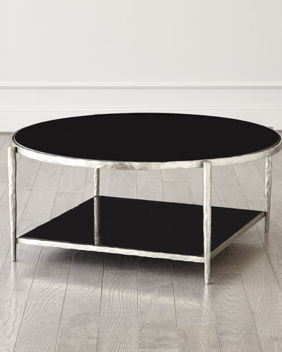 Global Views Circle Square Cocktail Table In Black