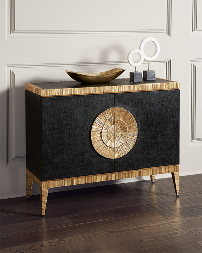 John-richard Collection Temujin Chest With Doors In Black