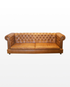 Peninsula Home Collection Alani Tufted Leather Sofa, 108" In Cognac