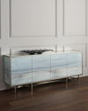 Carol Benson-cobb By John-richard Simpatico Four-door Cabinet In Blue/mirror