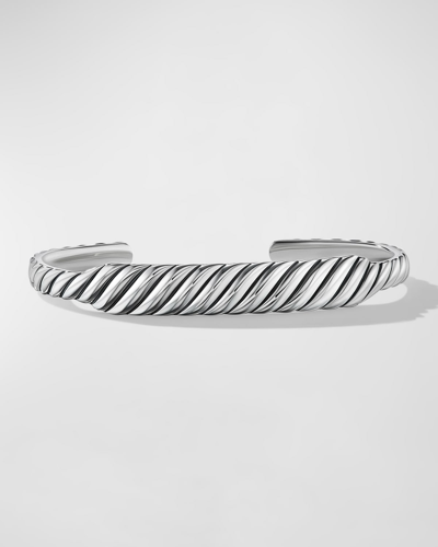 David Yurman Sculpted Cable Contour Bracelet In Silver, 9mm In Ss