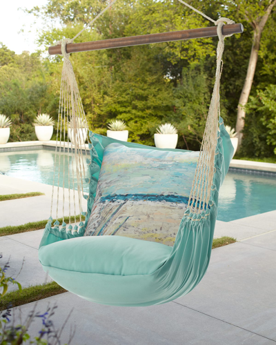 Magnolia Casual Coastal Landscape Lounge Swing In Green