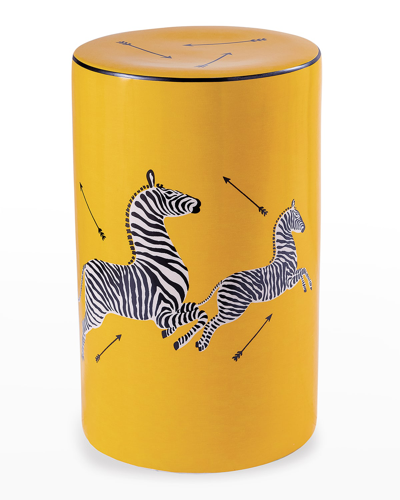 Port 68 Zebra Blue Garden Seat In Yellow