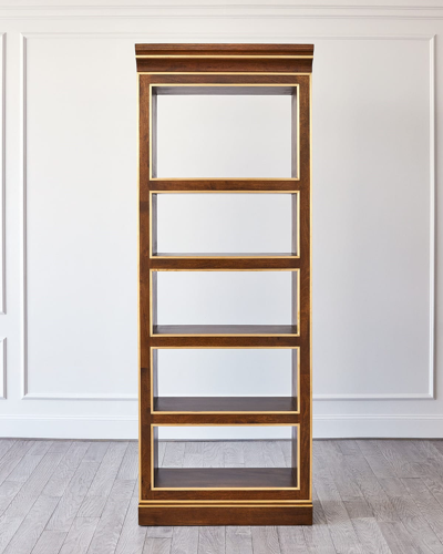 Global Views Calvin Center Library Bookcase In Brown