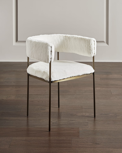 Interlude Home Ryland Dining Chair In Ivory, Bronze