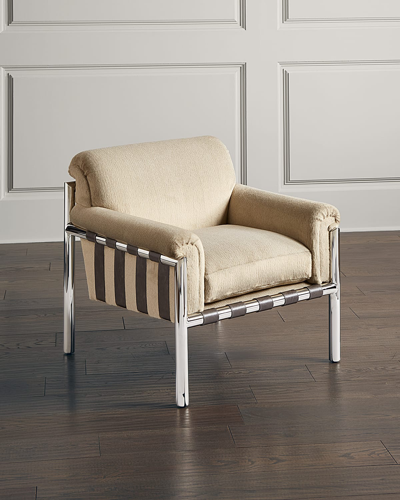 Massoud Fayette Accent Chair In Taupe