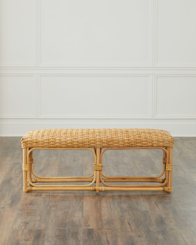 Jamie Young Avery Rattan Bench In Natural