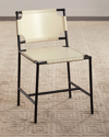 Jamie Young Asher Leather Dining Chair In Grey