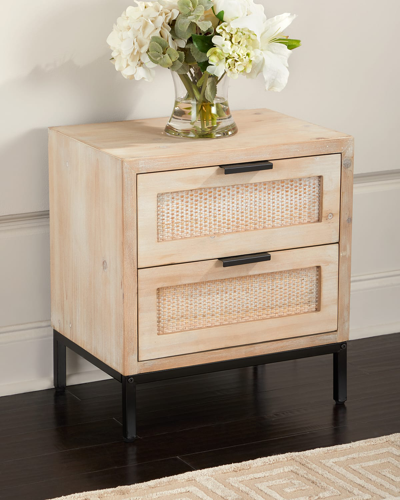 Jamie Young Reed 2-drawer Side Table In Neutral