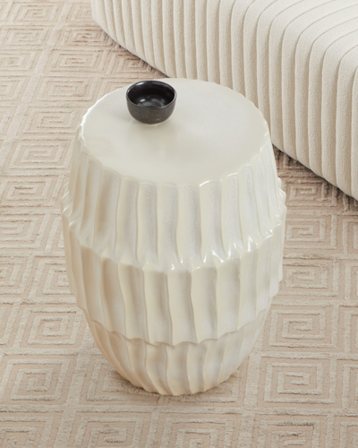 Jamie Young Algae Side Table In White Ombre