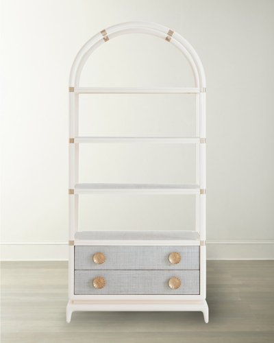 Jonathan Adler Siam Arched Etagere In Neutral