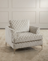 Massoud Vivace Lounge Chair In Light Gray