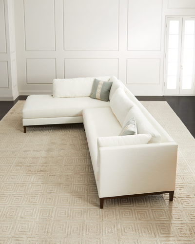 Massoud Annalise Left Chaise Sectional In Ivory