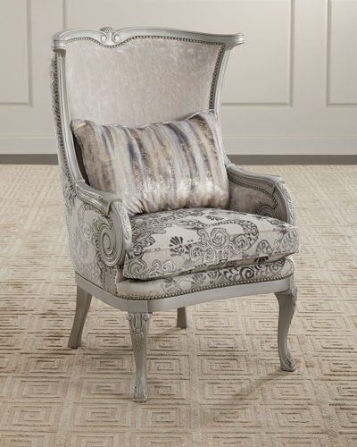Massoud Chantra Wing Chair In Gray