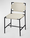 Jamie Young Asher Leather Dining Chair In Grey