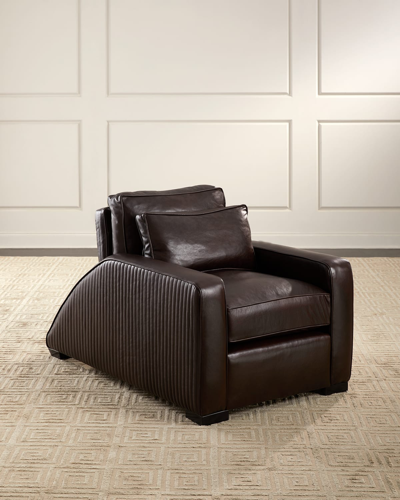 Old Hickory Tannery Noah Leather Lounge Chair In Brown