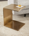 Ambella Petite C End Table In Gold