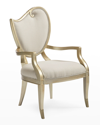 Caracole Fontainebleau Dining Arm Chair In Champagne Mist