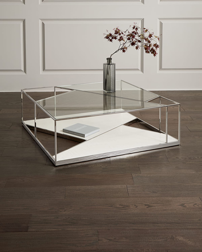 Bernhardt Maymont Cocktail Table In Stainless