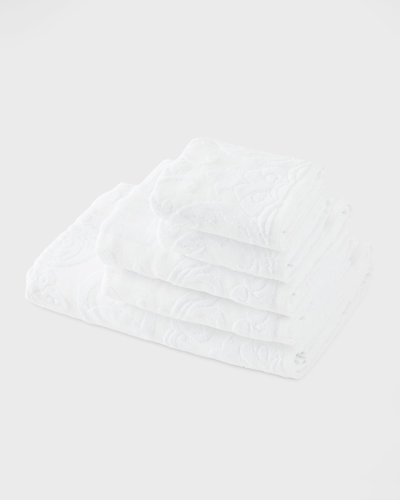 Dolce & Gabbana Casa Dg Logo 5-piece Cotton Towel Set In White