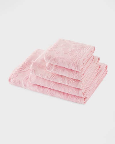 Dolce & Gabbana Casa Dg Logo 5-piece Cotton Towel Set In Pink
