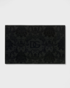 Dolce & Gabbana Casa Dg Logo Cotton Bath Mat In Black