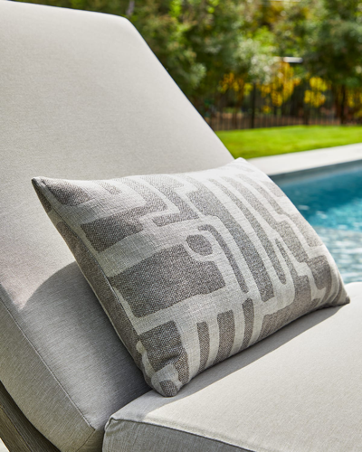 Elaine Smith Noble Outdoor Lumbar Pillow In Gray