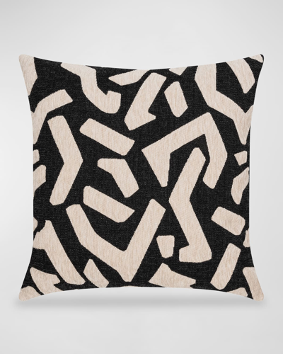 Elaine Smith Fascination Outdoor Pillow In Black