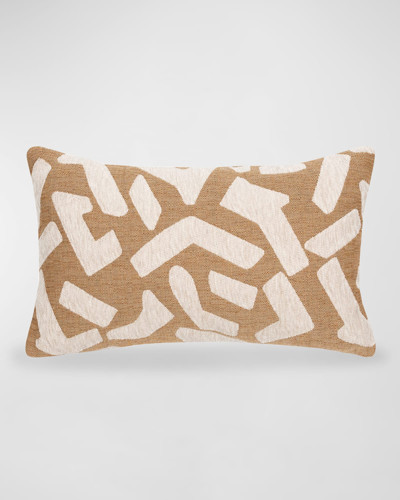 Elaine Smith Fascination Outdoor Lumbar Pillow In Brown