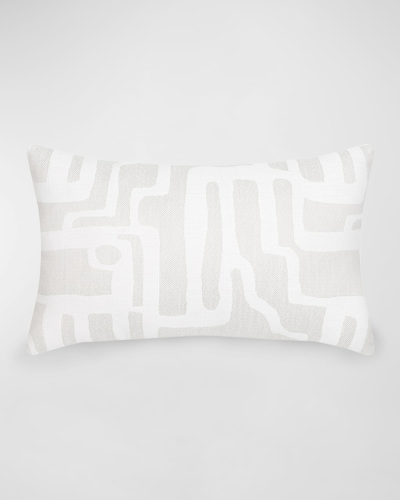 Elaine Smith Noble Outdoor Lumbar Pillow In White