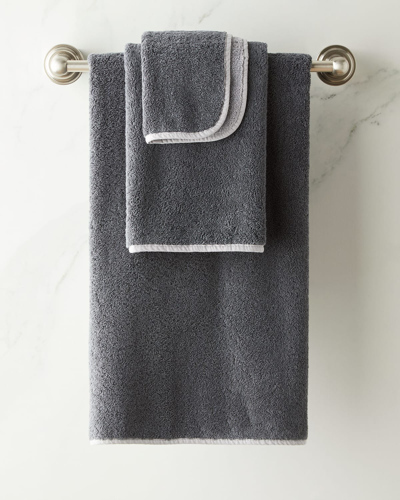 Graccioza Bicolor Hand Towel In Black