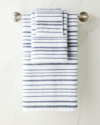 Kassatex Hudson Stripe Wash Towel In Denim Blue/white