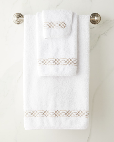 Graccioza Milano 800 Thread-count Bath Towel In White/fog