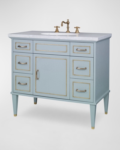 Ambella Toulouse Sink Chest In Polar Blue