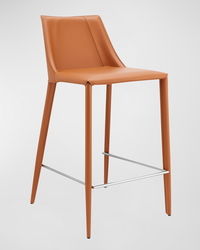 Euro Style Kalle 26" Counter Stool In Cognac