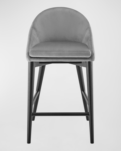 Euro Style Baruch Counter Stool In Gray