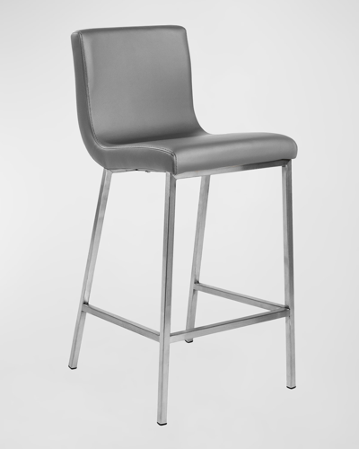 Euro Style Scott Counter Stool In Gray
