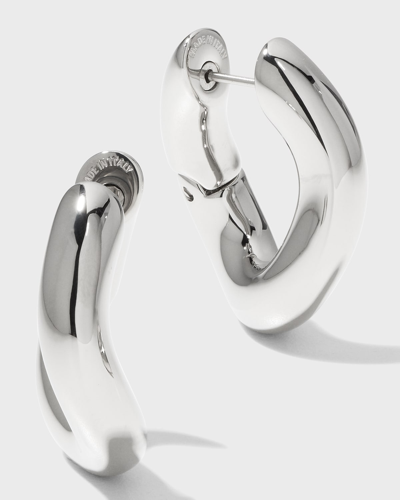 Balenciaga Loop Earrings In White