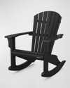 Polywood Seashell Rocking Chair In Black