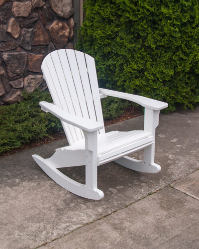 Polywood Seashell Rocking Chair In White