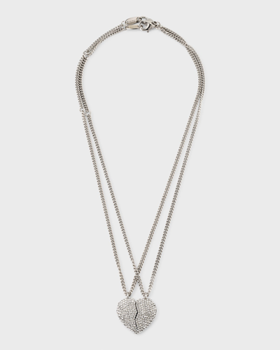 Balenciaga Lovelock Double Necklace In Metallic