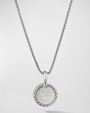 David Yurman Cable Collectibles Initial Pendant With Diamonds In Silver, 28mm In V