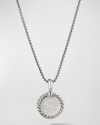 David Yurman Cable Collectibles Initial Pendant With Diamonds In Silver, 28mm