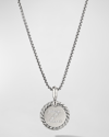 David Yurman Cable Collectibles Initial Pendant With Diamonds In Silver, 28mm In Z