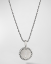 David Yurman Sterling Silver Cable Collectibles Initial Charm Necklace With Diamonds, 18 In I/silver