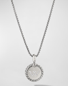 David Yurman Cable Collectibles Initial Pendant With Diamonds In Silver, 28mm