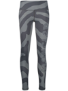 MONCLER GENIUS X SALEHE BEMBURY GREY PRINTED LEGGINGS