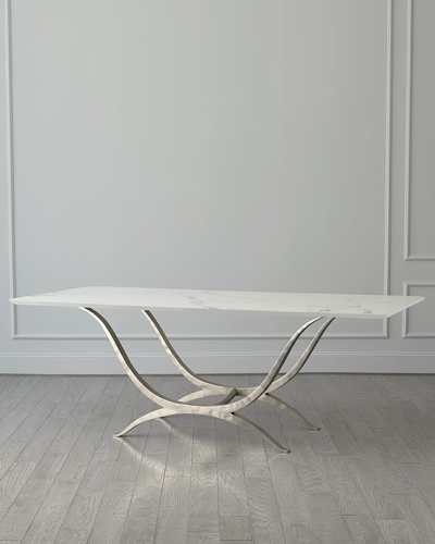 Global Views Chorda Dining Table - 84" In Nickel