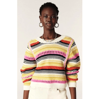 Ba&sh Romy Multicolour Reversible Jumper In Black